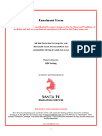 ROAD Santa Fe - International and Local Move Protection Coverage Enrolment Form VSept2013