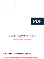 Cours Immobilisation Enzymatique Partie Génie Biochimique Et Enzymatique 2023-2024 IAA2