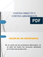 Costeo Directo y Costeo Absorbente