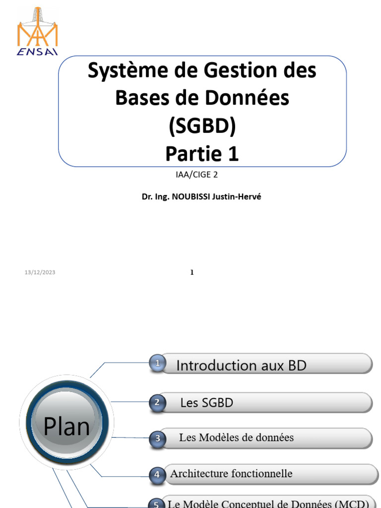 SGBD Iaa-Cige | PDF | Bases de données | Gestion de l'information