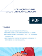 Métodos de Laboratorio para Evaluar La Función Glomerular