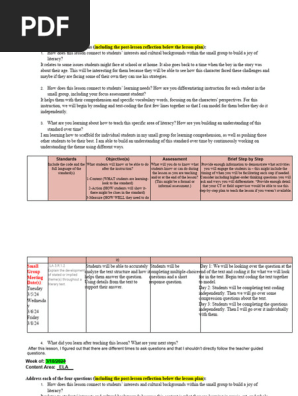 red small group weekly lesson plan template 