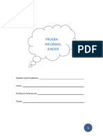 Prueba Informal Kinder 2023