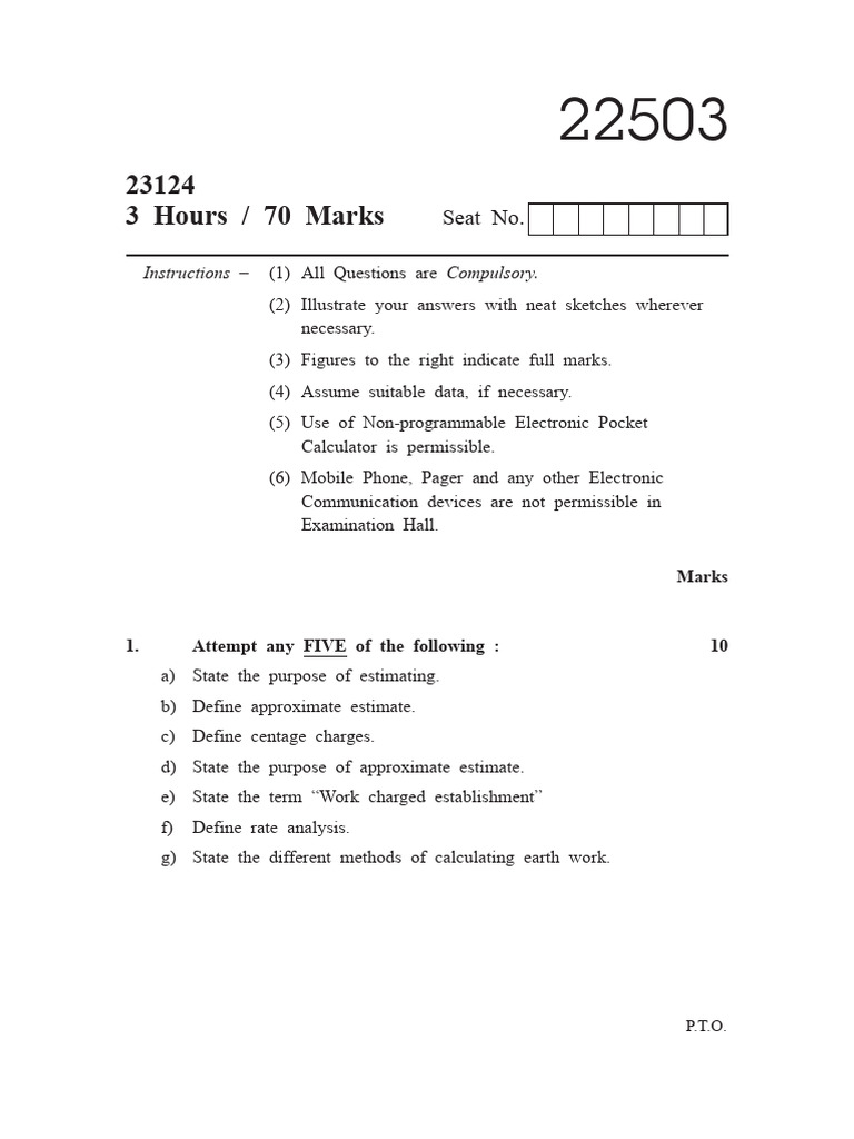 2023 Winter Question Paper (Msbte Study Resources) Download Free PDF