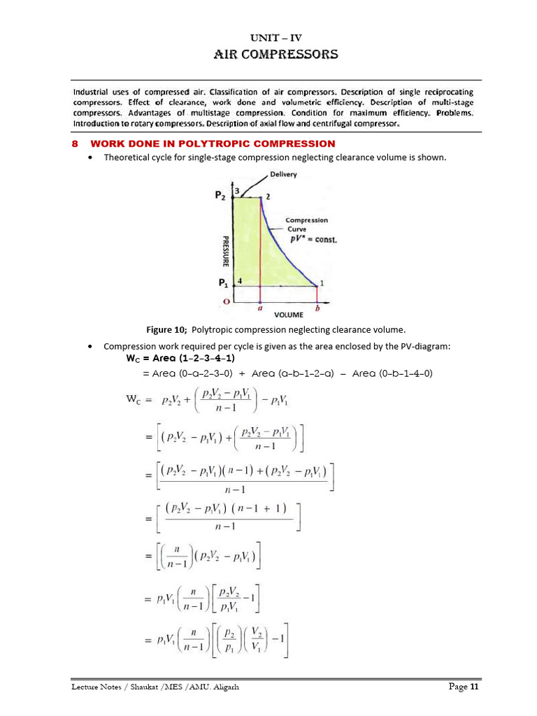 Work Done in Air Compressors | PDF | Gas Technologies | Atmosphere