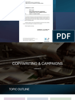 6 PUP Imc Lesson 5 Week 6 Copywriting Campaigns