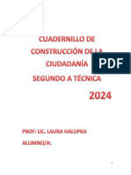 Cuadernillo de Ciudadania Segundo A Técnica 2024