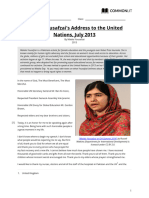 Malala Yousafzai&#039 S Address PERSEPOLIS