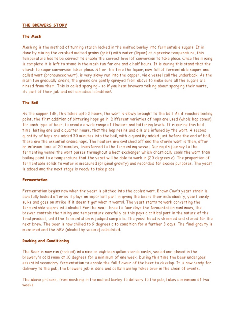 Brewing Process Download Free Pdf Brewing Beer