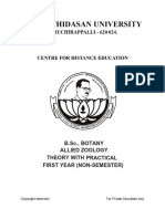 B.SC - Botany - Allied Zoology Theory & Practical - I-Year - SPS