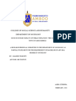 Ambo Unversty 4th Year Proposal