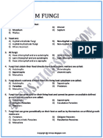 Biology XI Kingdom Fungi MCQs