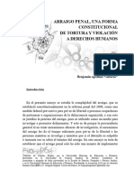 Arraigo Penal, Una Forma Constitucional de Tortura Y Violación A Derechos Humanos