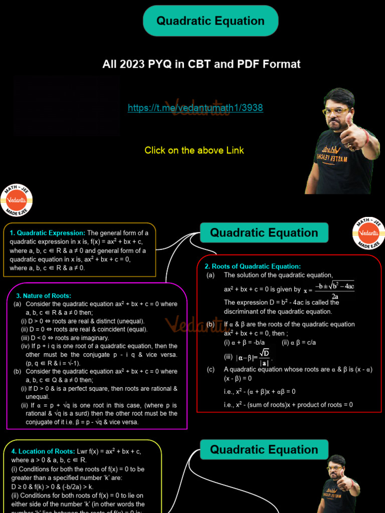 1 | PDF | Quadratic Equation | Equations