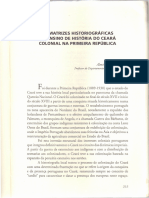 As Matrizes Historiográficas Do Ensino de História Do Ceará Colonial Na Primeira República - Almir Leal de Oliveira