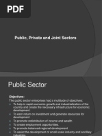 Public, Private and Joint Sectors