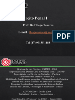 Aula 01 - Abertura - Conteudo Programática - Artigo 121 - Direito Penal Prof. Thiago Tavares