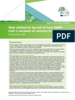 COVID 19 Risk Related To Spread of New SARS CoV 2 Variants EU EEA