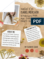 Brown & Beige Modern About Me Poster (Portrait)