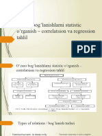 10.O'Zaro Bog Lanishlarni Statistik O'rganish