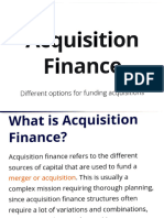 Unit 4 Acquisition Finance or Modes of Payment