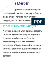 Unit 5 Reverse Mergers