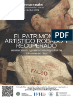 Jornadas Patrimonio Robado Recuperado