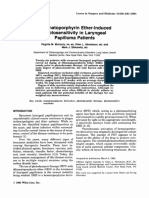 Dihematoporphyrin Ether-Induced Photosensitivity in Laryngeal Papilloma Patients