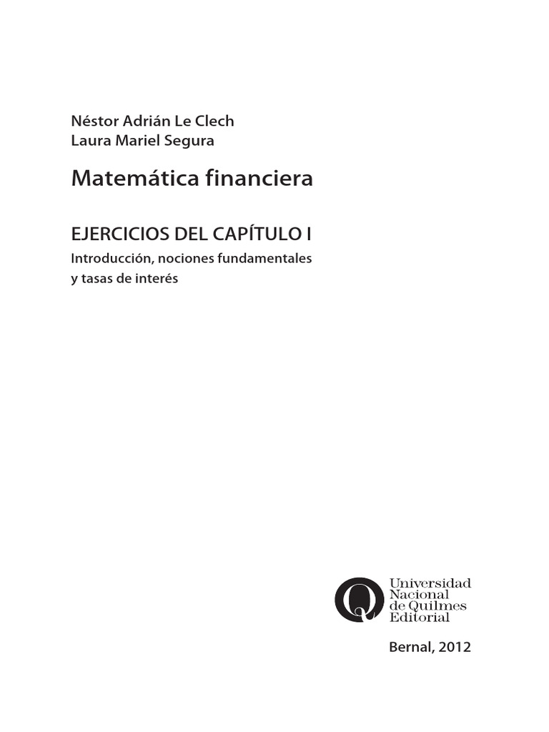 Ejercicios Capitulo I | PDF | Tasa de interés real | Inflación