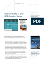 Portainers or Ship-to-Shore (STS) Container Cranes - Port Economics, Management and Policy