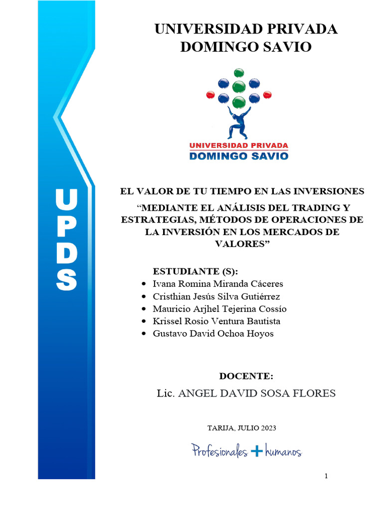 Trabajo Final Trading | PDF | Mercado de divisas | Comerciante (Finanzas)