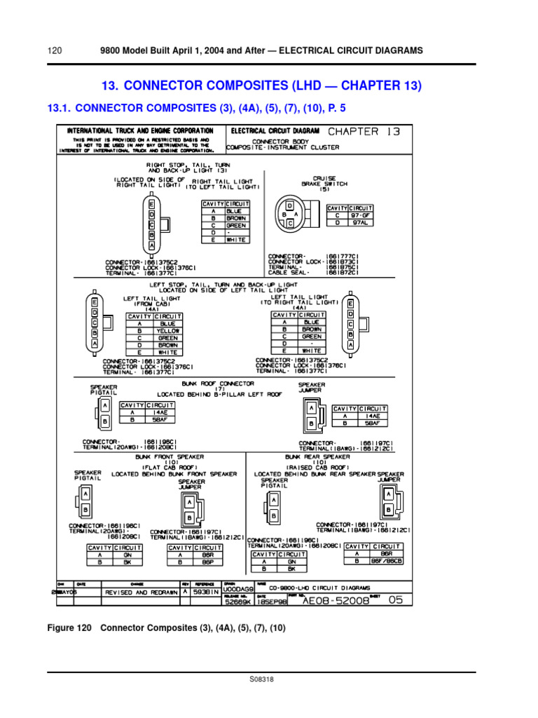 9800 Model Electrical Diagrams Guide | PDF | Electrical Connector ...