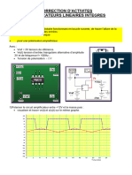 Correction D'Activites Amplificateurs Lineaires Integres