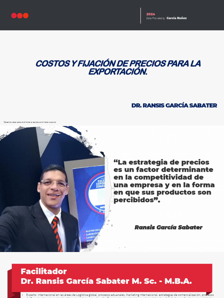 Costos y Precios para La Exportacion Ransis Garcia Sabater | PDF ...