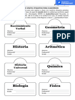 Imprimible Etiquetas para Cuadernos Rectangular Redondeado Studywithart