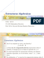 Estructuras Algebraicas: Ucr - Ecci CI-1204 Matemática Discretas Prof. M.Sc. Kryscia Daviana Ramírez Benavides