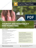 Bachelor of Commerce - Tourism and Hospitality and Marketing