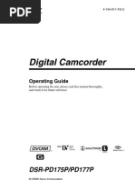 Download Sony Dsr-pd175Pd177Pd198 Operating Manual by ManojChakkambath SN72700053 doc pdf