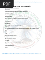 PAF Initial Test Preparation Guide | PDF | Physics | Mathematics