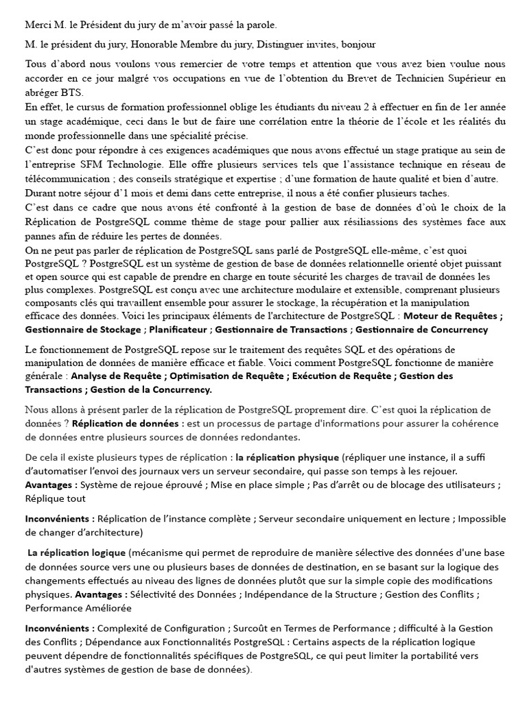 Réplication de PostgreSQL : Guide Pratique | PDF | Réplication ...