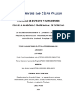 Tesis. La Facultad Sancionadora de La CGR y Las Conductas Infractoras