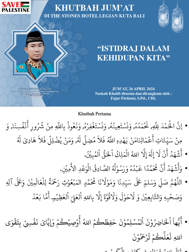 Khutbah Jumat 10 April 2026: Hindari Bahaya Istidraj yang Menjebak