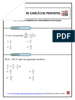 Expressões Numericas Com Racionais