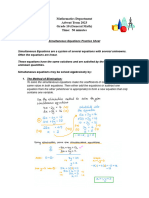 Ranaldo Francis - Simultaneous Equations Practice Sheet