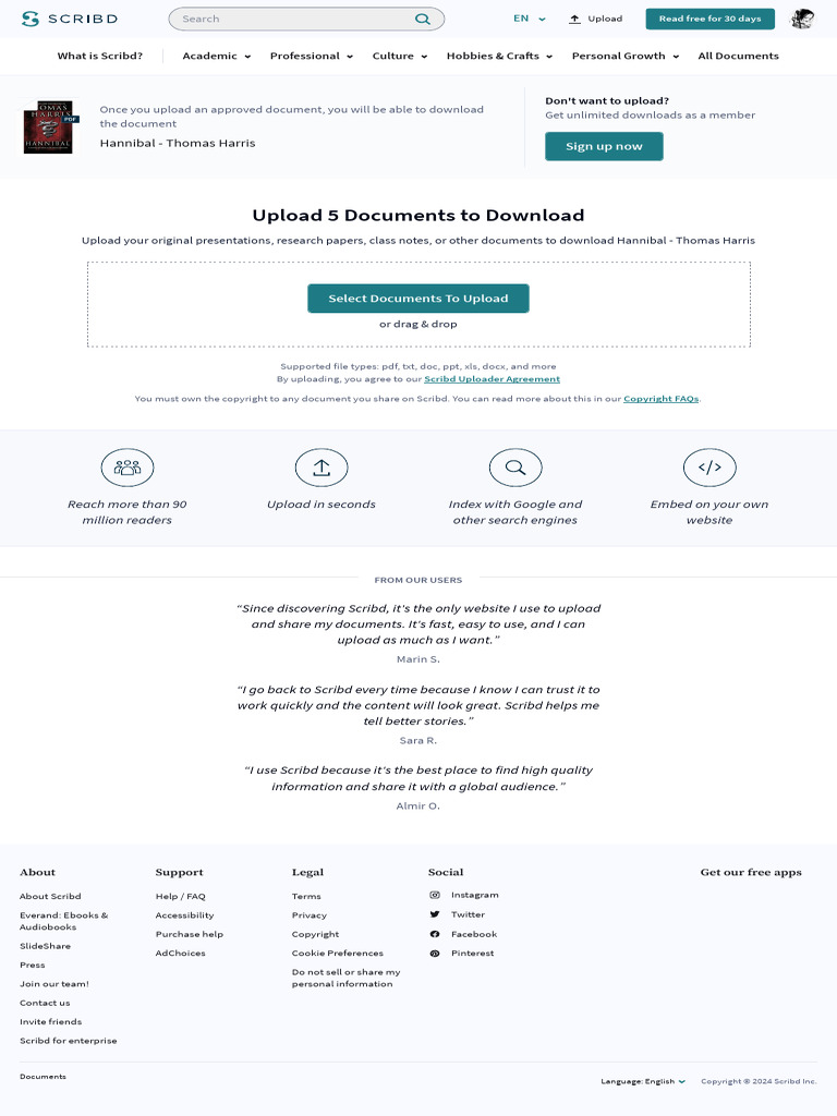 Upload A Document Scribd | PDF | Scribd | Internet