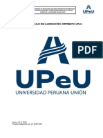 Calculo de Iluminación - Imprenta UPeU