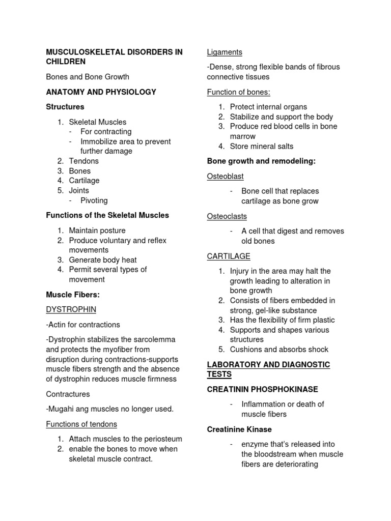 Musculoskeletal Disorders In Children Pdf Scoliosis Bone