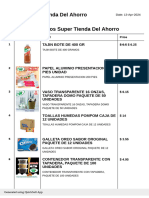 Súper Tienda Del Ahorro Productos Super Tienda Del Ahorro: No. Product Detail Price 1