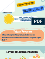 Rencana Program Paper Club 91 - Lelan