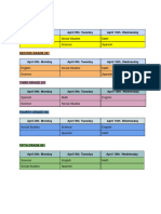 Final Test Schedule First Term 2024